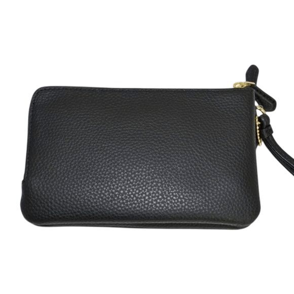 COACH Pebble Leather Double Corner Zip Wallet Wristlet NEW - Picture 7 of 8